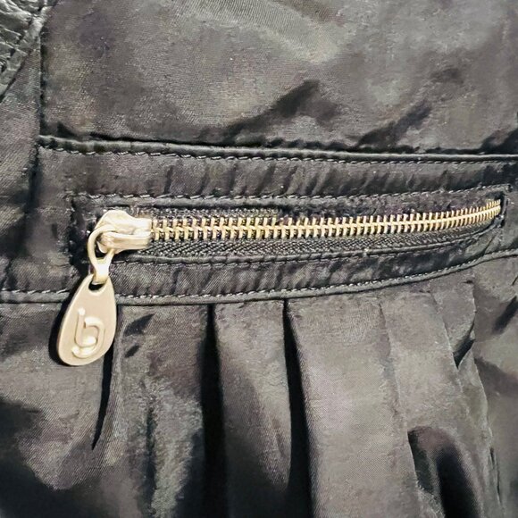 Baggalini Shoulder Tote Bag/purse-Black/Tan-Lightweight-Roomy-Zip up top - Picture 11 of 14